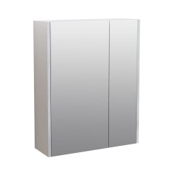CASERTA 55-60 - Огледален пвц шкаф за баня, бял лак/мат